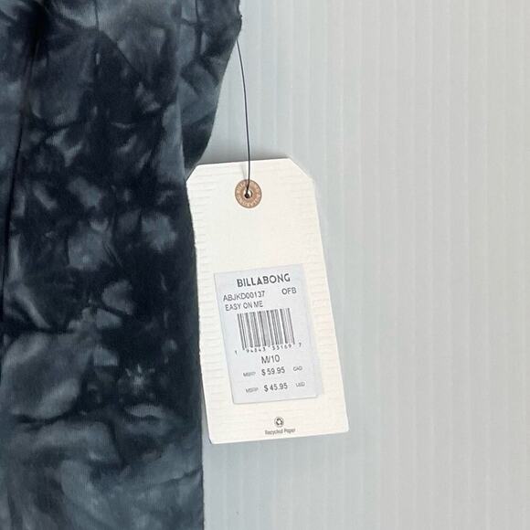 🆕 Billabong Easy On Me tie dye fitted dress sz M/10 blue NWT - Picture 9 of 9